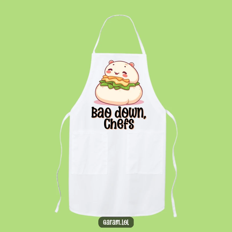 Funny Bao Bun Apron: Cook with a Smile in this Hilarious Rolling Design