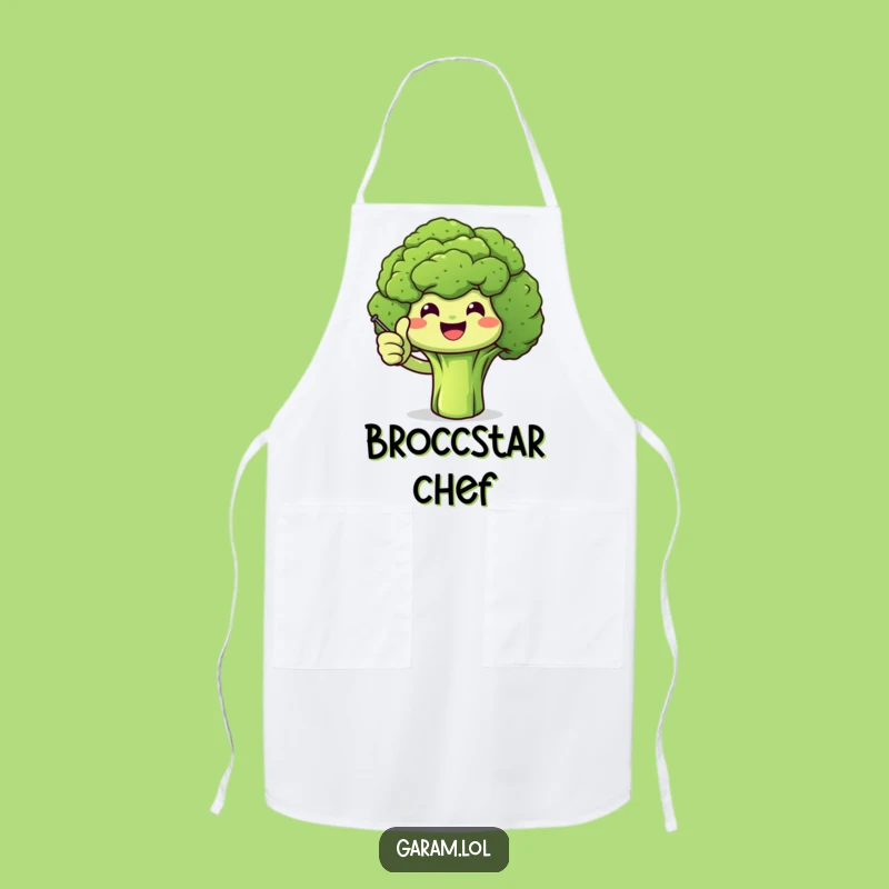Funny Broccoli Thumbs Up Apron: Cook with Healthy Confidence