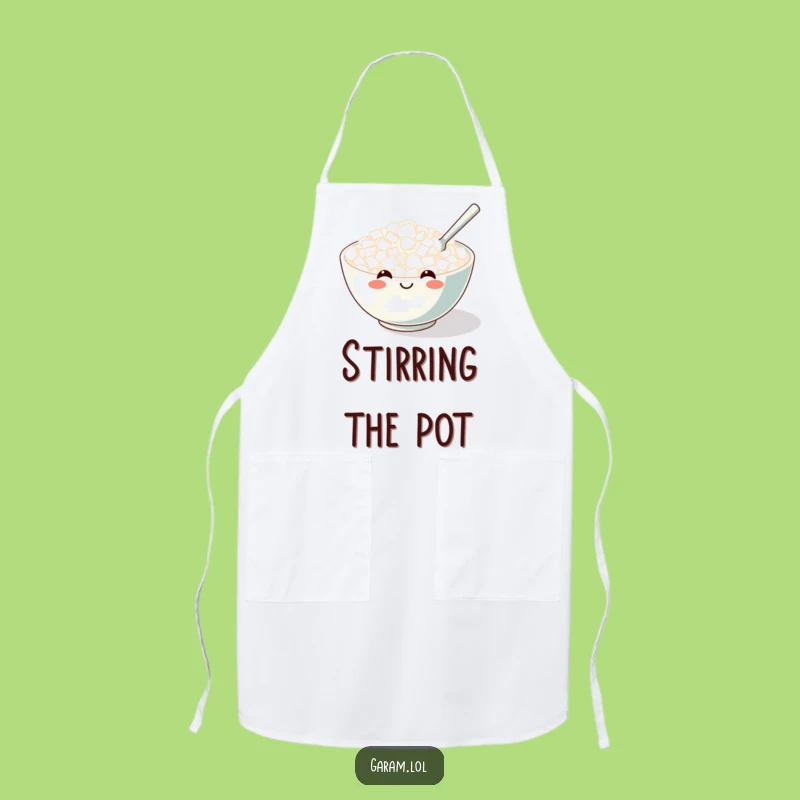 Funny Rice Bowl Apron: Cook Up Smiles with this Hilarious Kitchen Essential