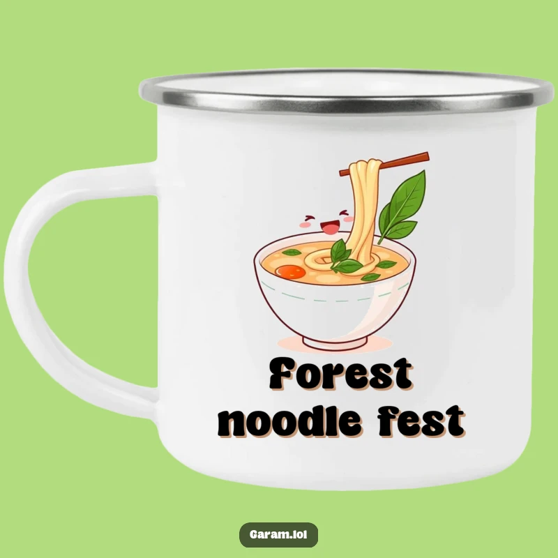 Funny Pho Noodle Slurping Camping Mug: Enjoy Soup on the Go