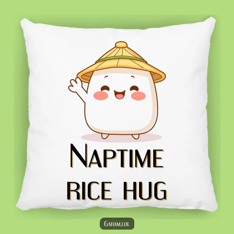 Funny Onigiri Waving Pillow: Cuddle Up with Japanese Food Fun