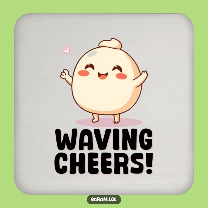Funny Steamed Bun Drink Coasters: Cheerful Waves for Your Table