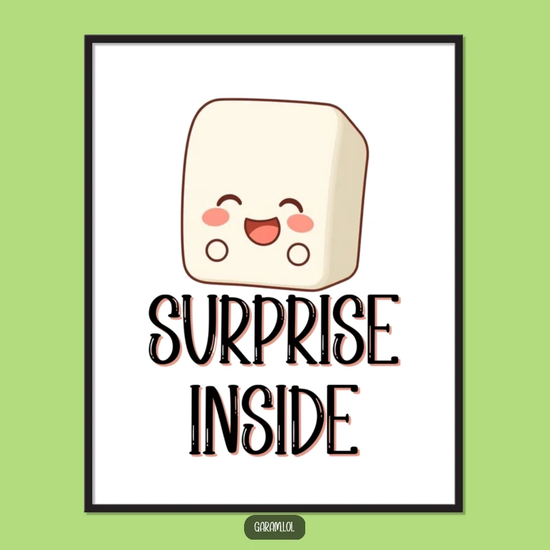 Funny Bento Box Poster: Peek-a-Boo Laughs for Your Walls