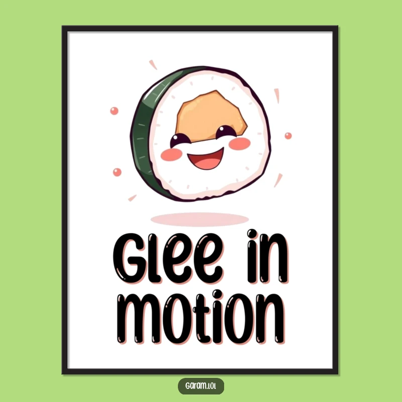 Funny Sushi Poster: Glee-Filled Spinning Art for Your Walls