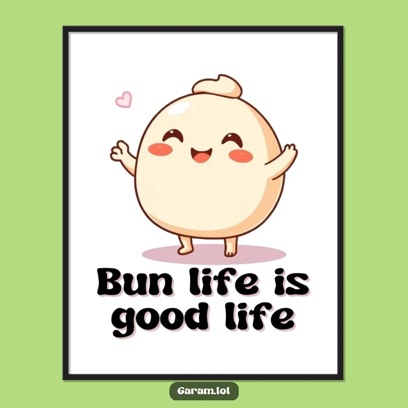 Funny Free Printable Steamed Bun Wall Art: Waving Legs Decor