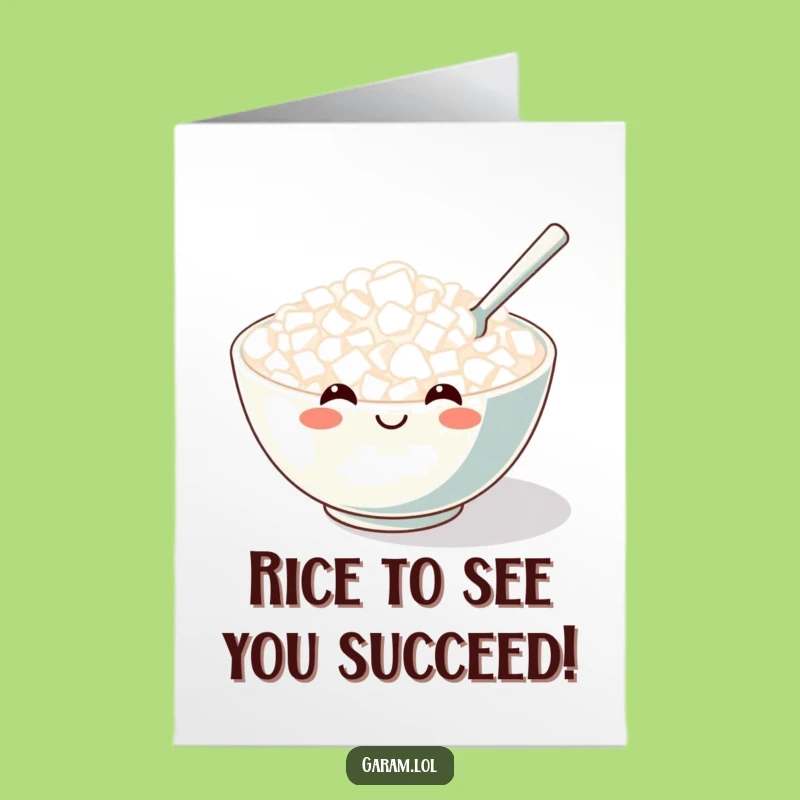 Free Printable Rice Bowl Birthday Card: Funny Foodie Downloadable Gift