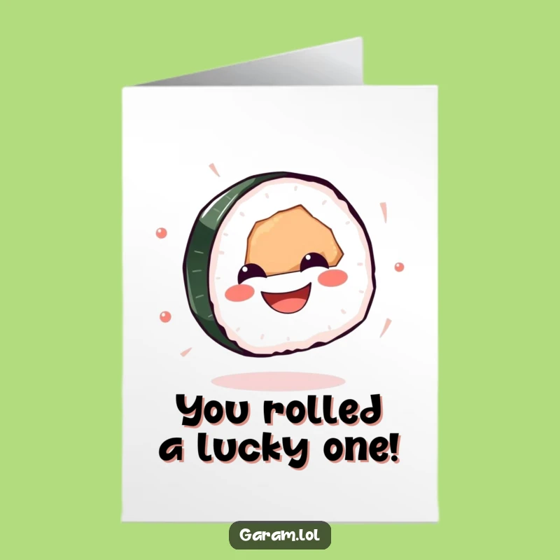 Free Printable Sushi Congrats Card: Spinning Glee Downloadable