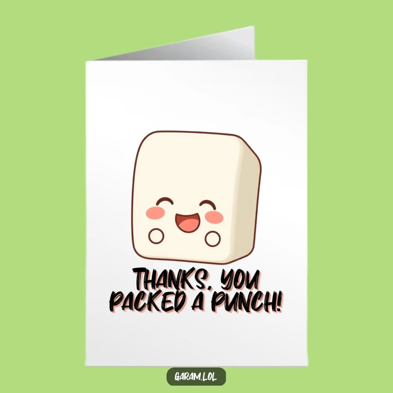 Free Printable Bento Box Thank You Card: Peeking Laugh