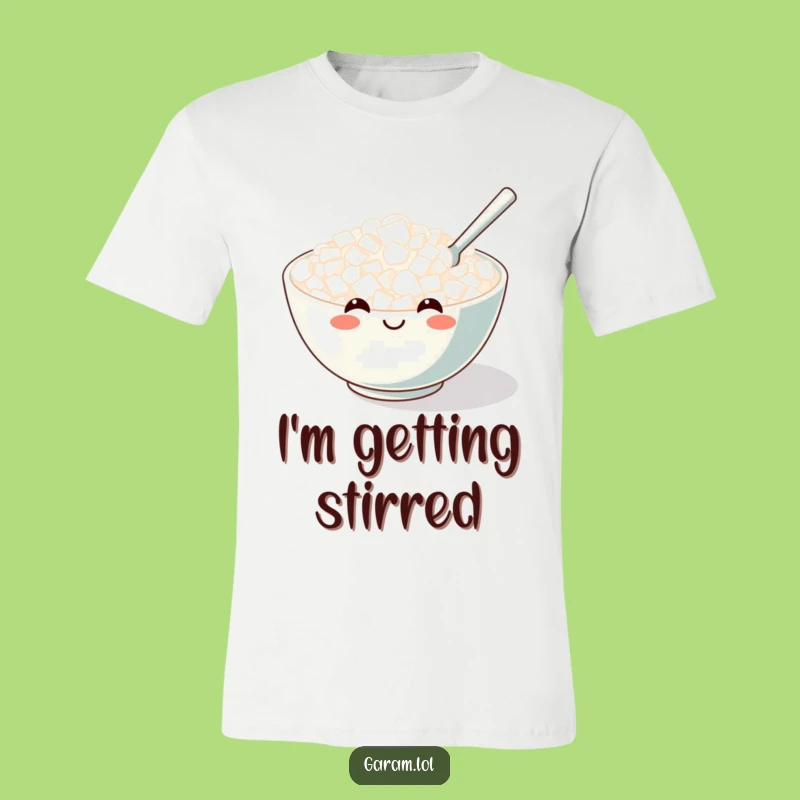 Funny Rice Bowl T-Shirt: Wear Your Happiness with this Hilarious Foodie Tee