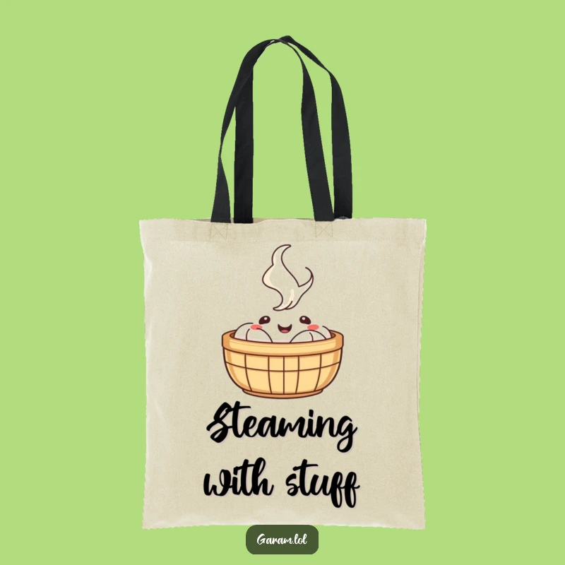 Funny Dim Sum Basket Tote Bag: Carry Your Good Mood with this Hilarious Accessory