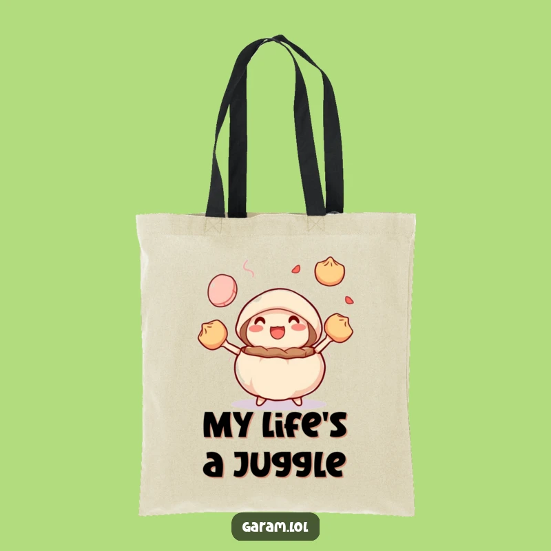 Funny Steamed Bun Juggling Tote Bag: Carry Your Dim Sum Delights